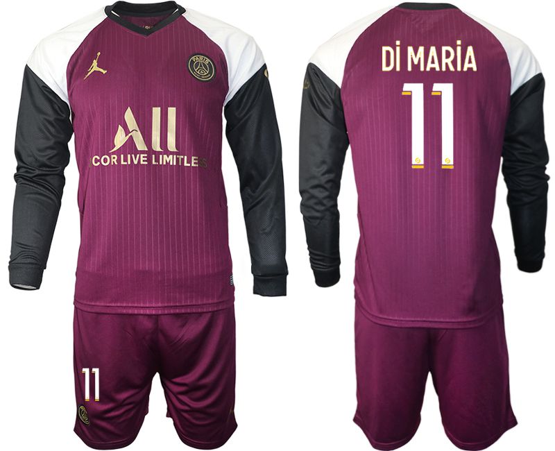 Men 2020-2021 club Paris St German Jordan white long sleeves #11 Soccer Jerseys